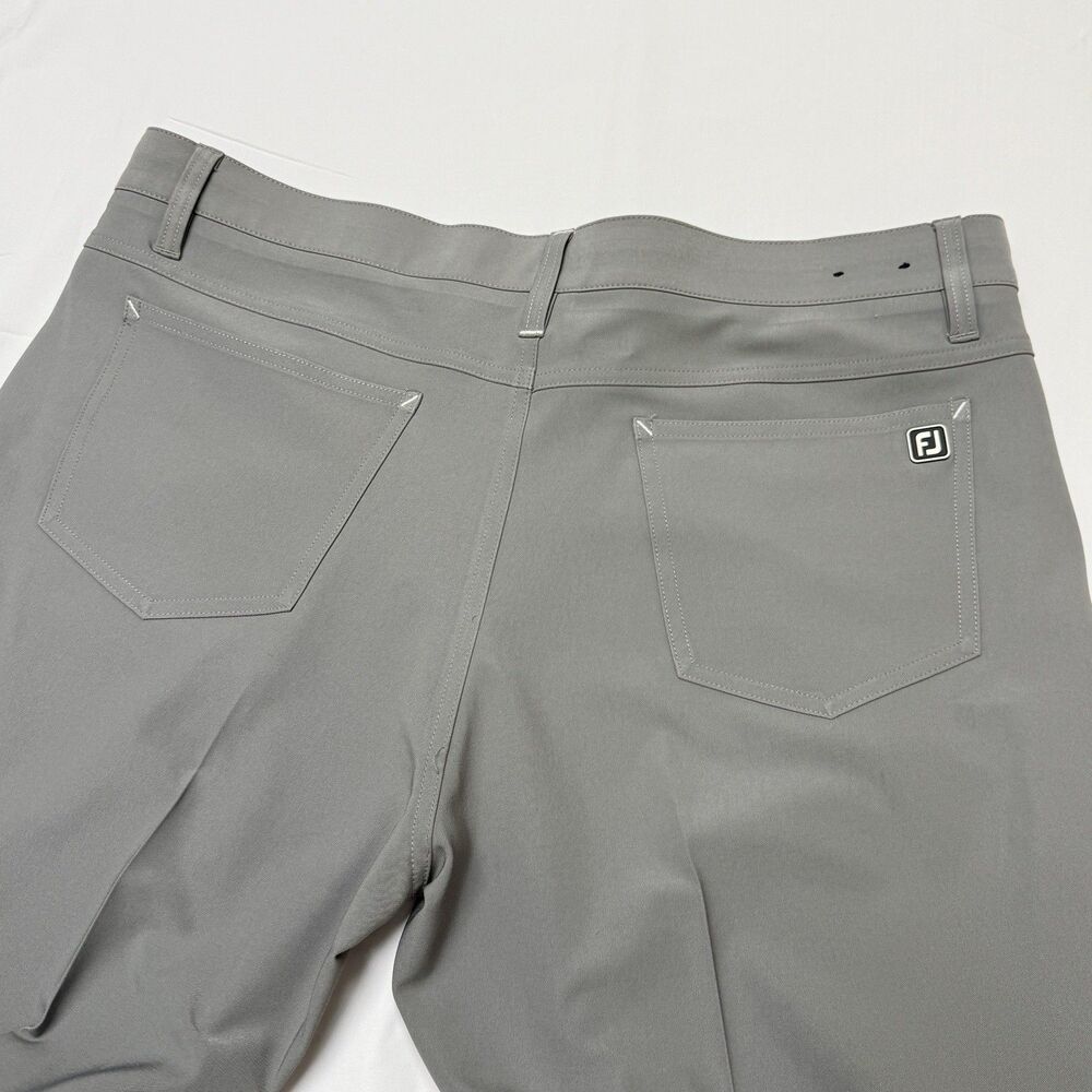 Footjoy FJ Athletic Fit Golf Pant Men’s 38X31 Light Gray Performance 5-Pocket